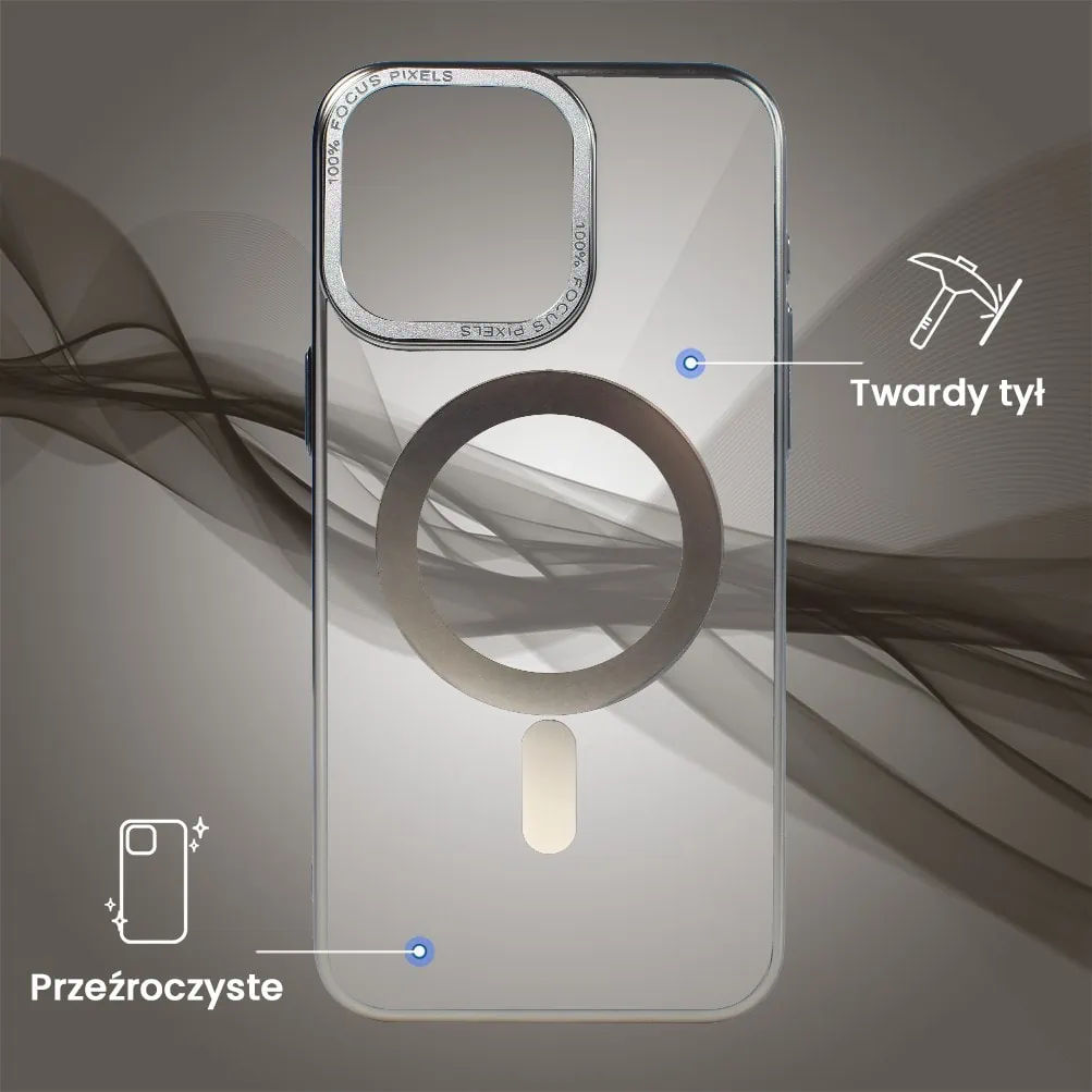 Etui do iPhone 15 Pro Max Skin Shield, cienkie, twardy tył, Titanium Finish, tytan naturalny (OUTLET)