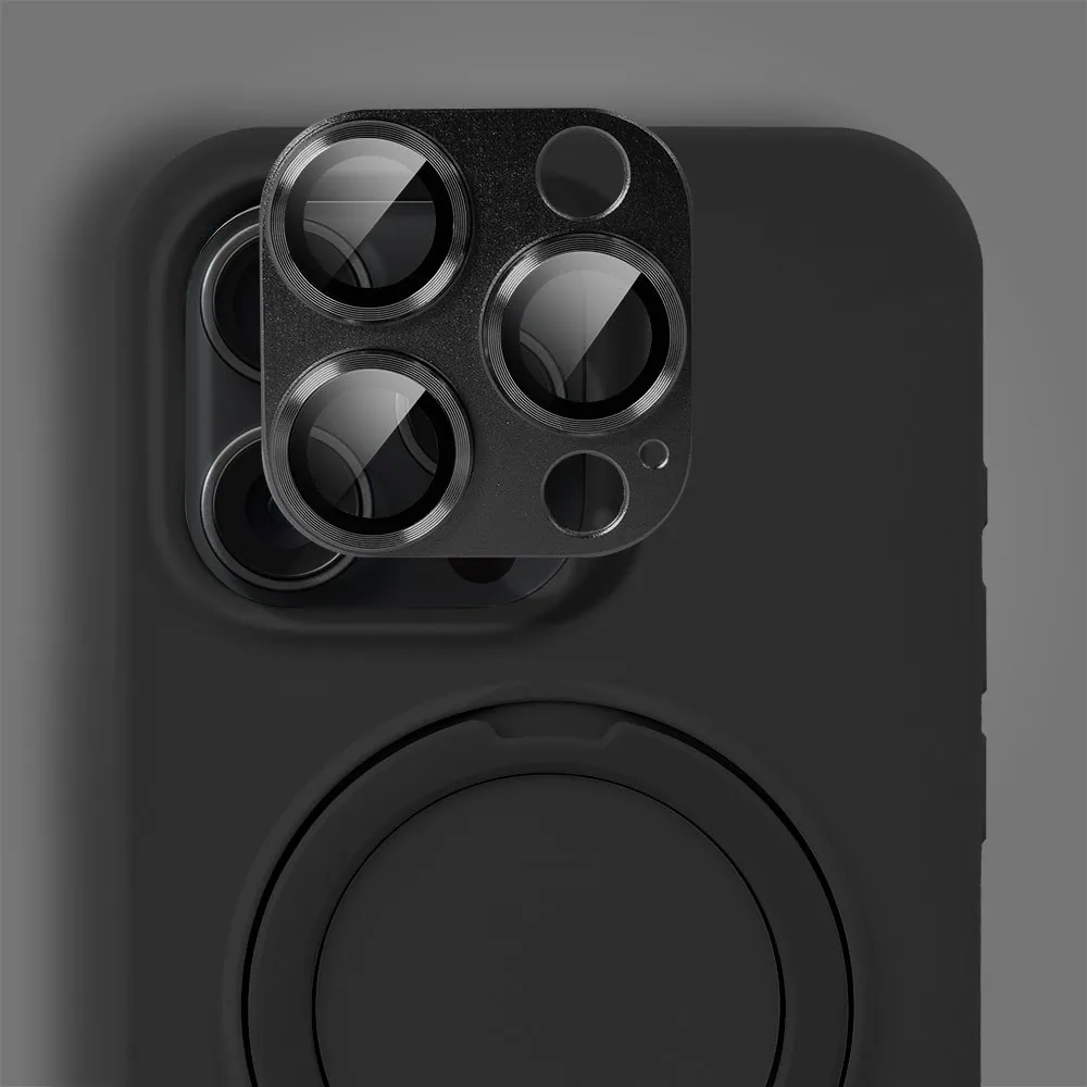 Etui do iPhone 15 Pro Soft Silicone MagSafe Stand z podstawką, czarne