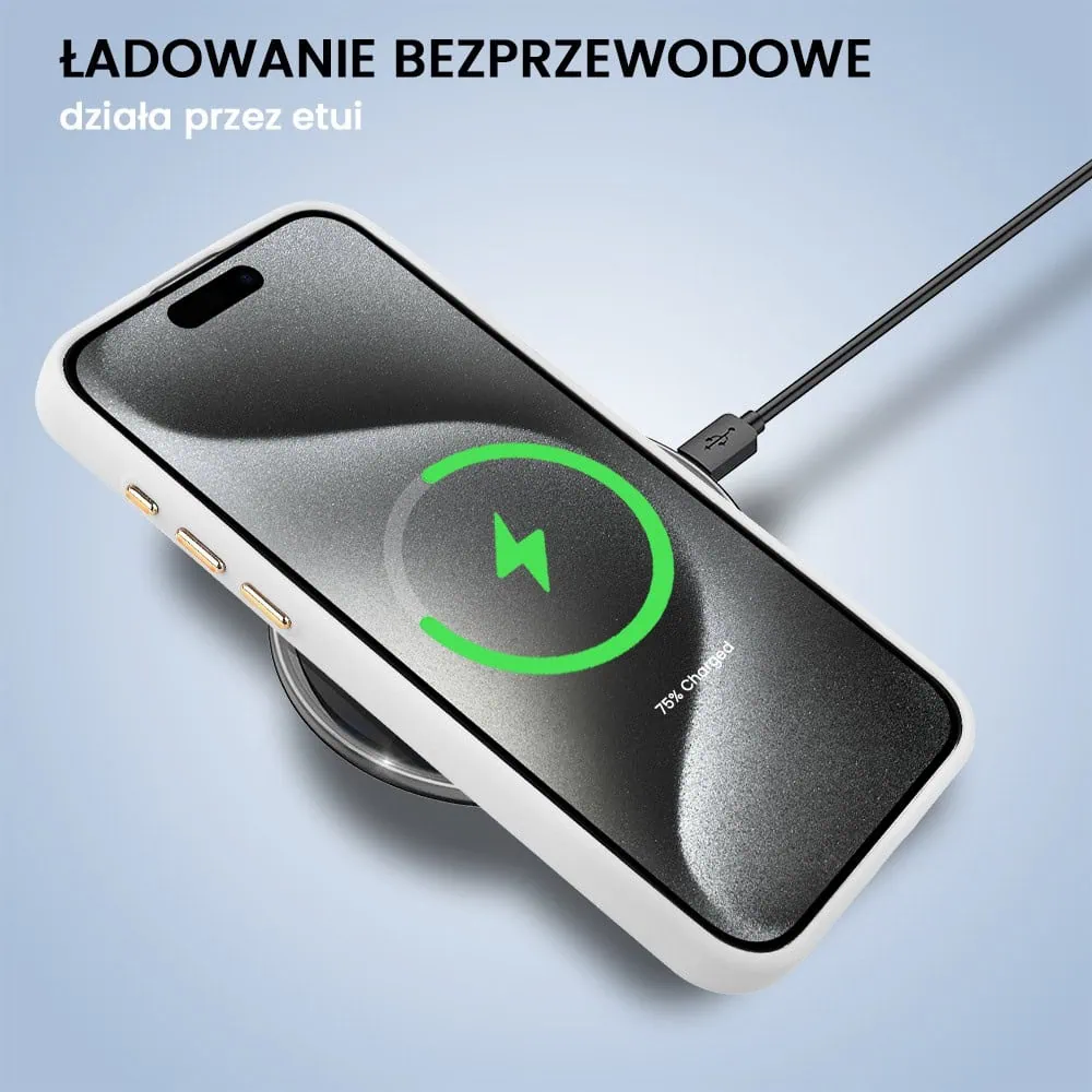 Etui do iPhone 15 Pro Max Soft Silicone Protect, z osłoną aparatu, białe