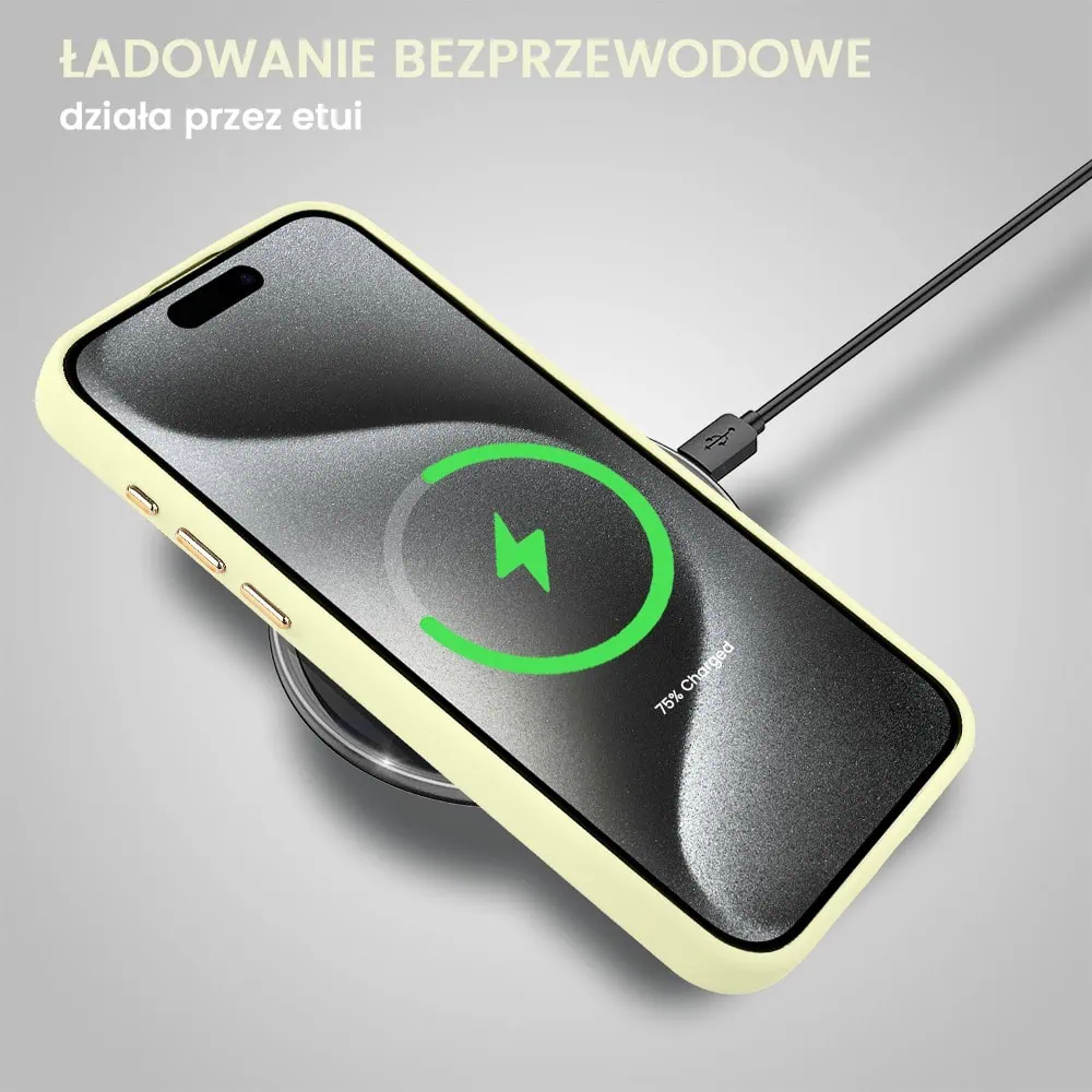 Etui do iPhone 15 Pro Max Soft Silicone Protect, z osłoną aparatu, żółte
