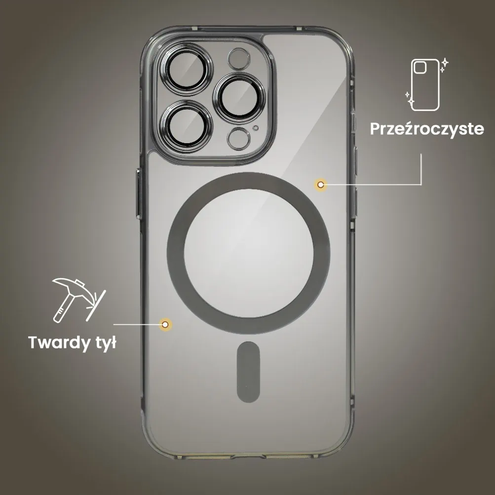 Etui do iPhone - cienkie, wzmocnione, z ochroną anti shock oraz głośników, naturalny tytan