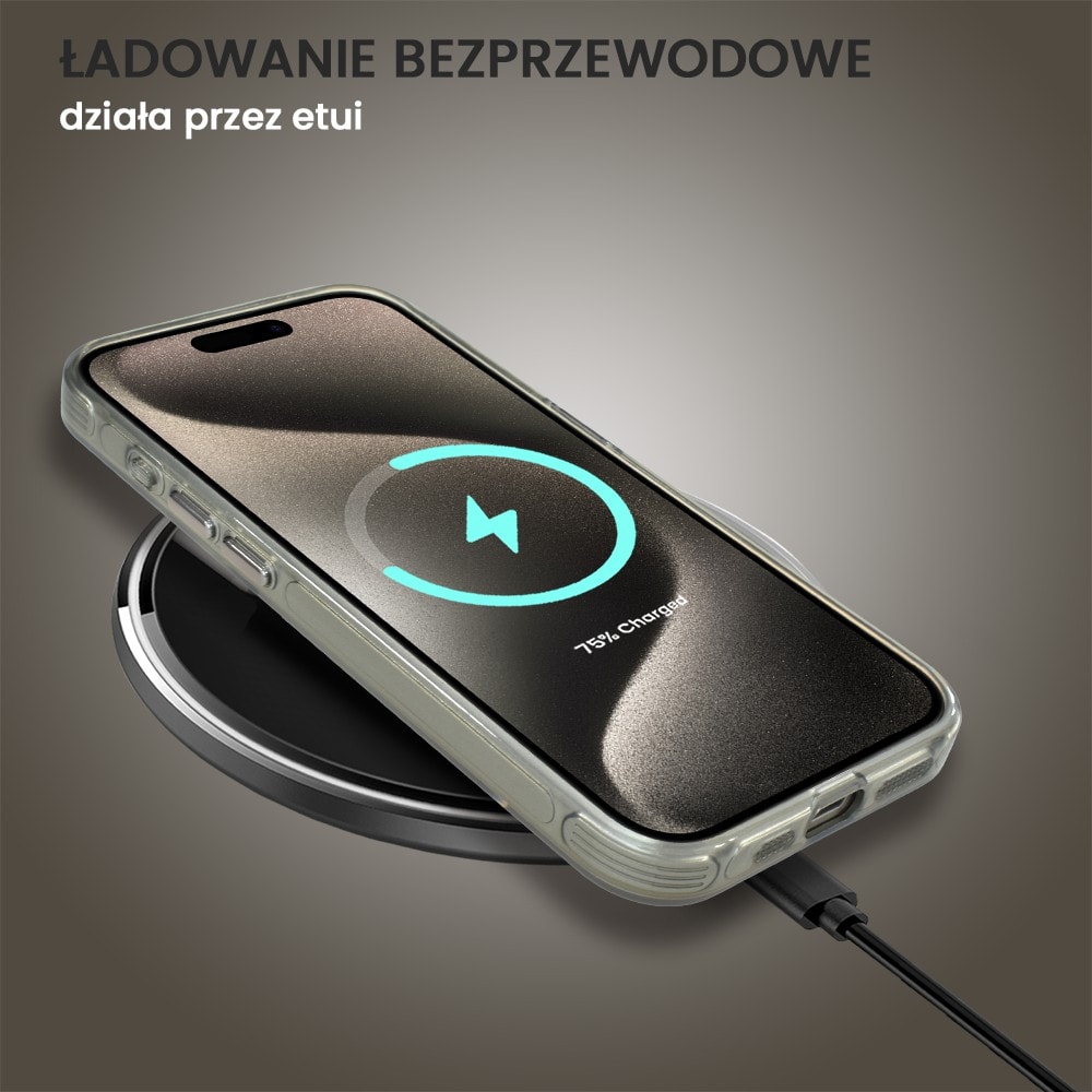 Etui do iPhone 15 Pro Max cienkie, wzmocnione, z ochroną anti shock oraz głośników, naturalnie tytanowe