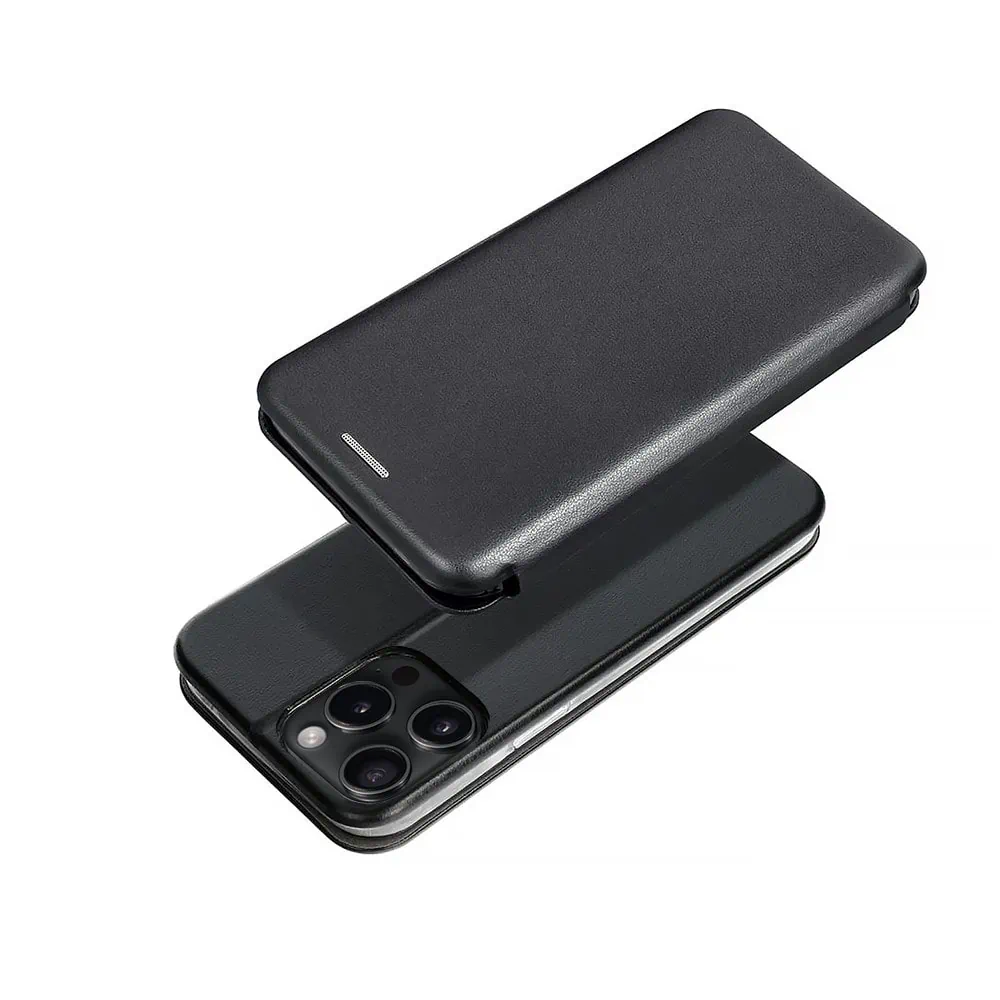 Etui do iPhone 13 Pro Max klasyczne z magnetyczną klapką, czarne