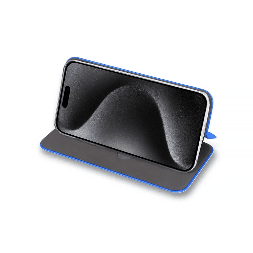 Etui do iPhone 15 Pro Max klasyczne z magnetyczną klapką, niebieskie