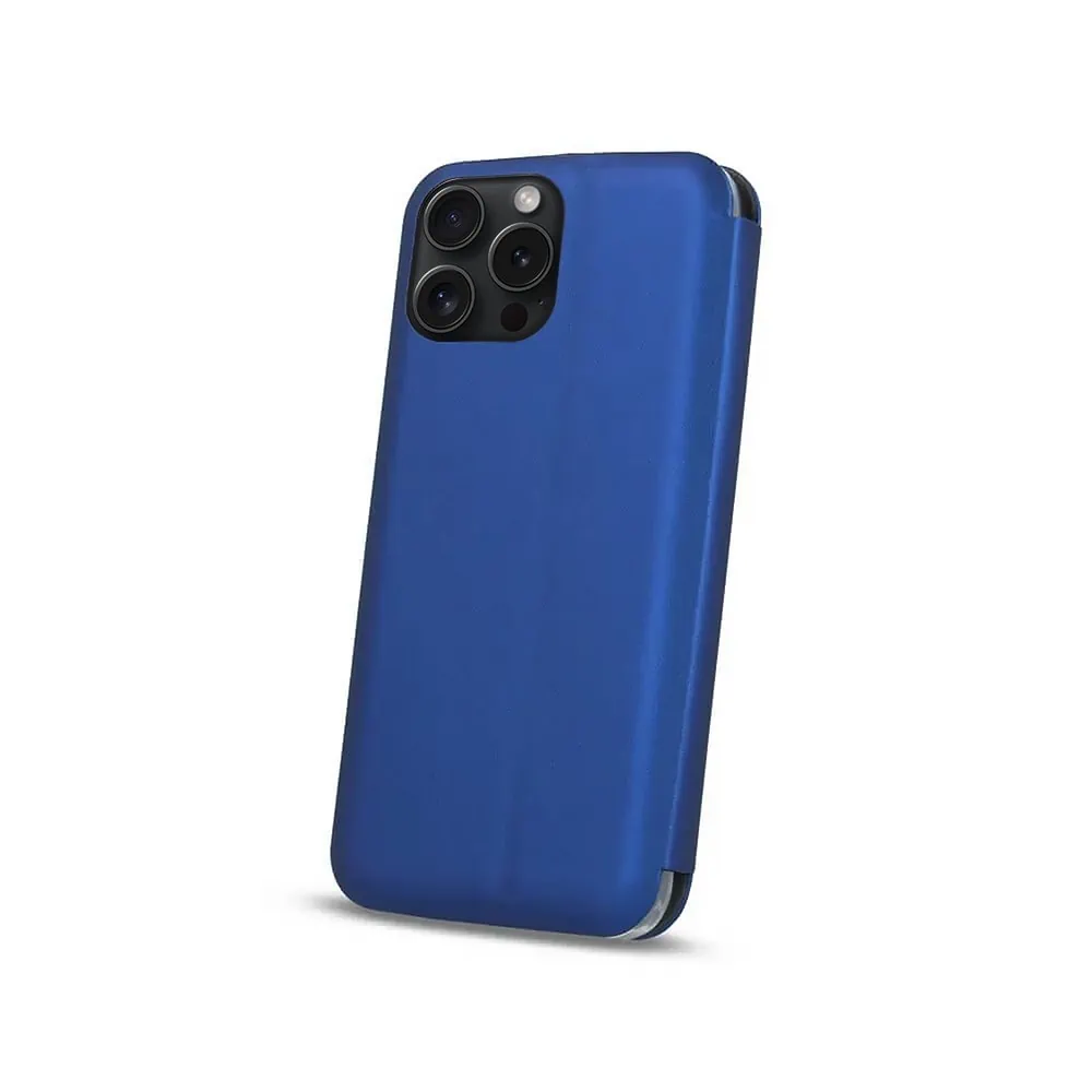Etui do iPhone 15 Pro Max klasyczne z magnetyczną klapką, niebieskie