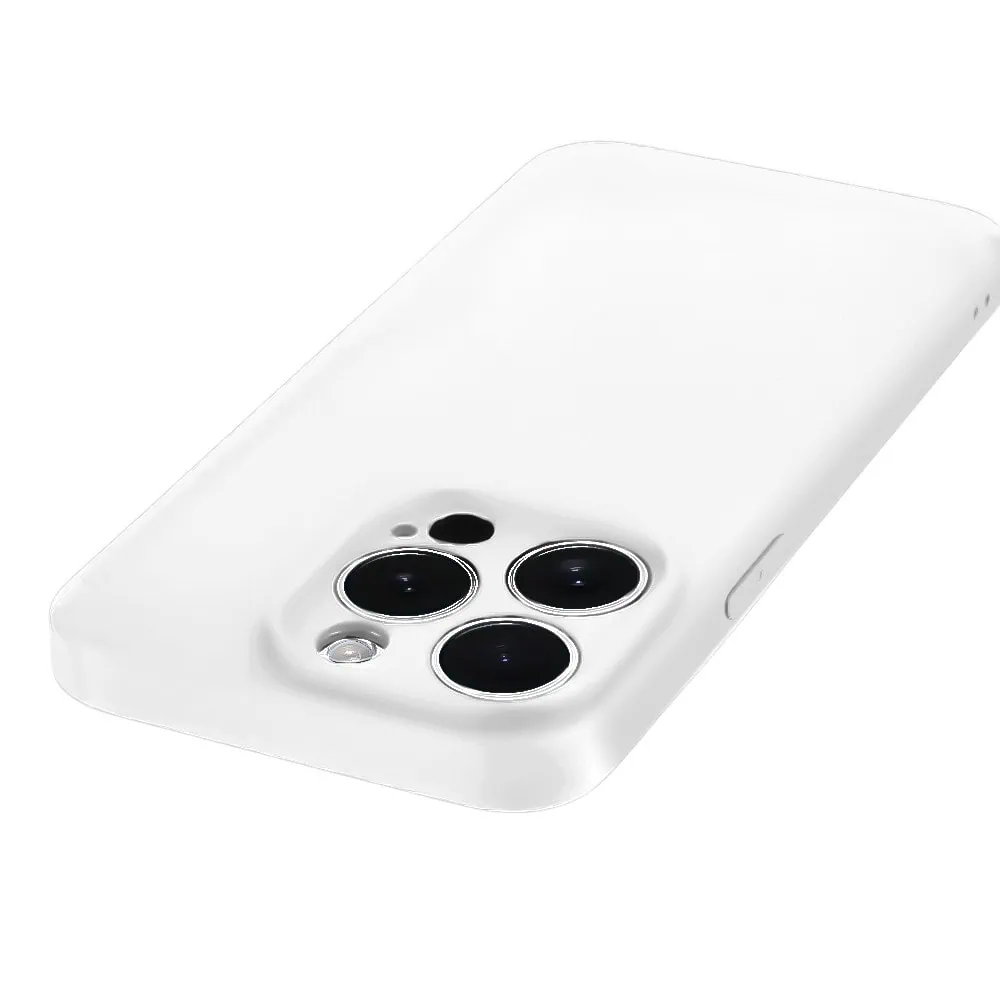 Etui do iPhone 15 Pro Max silikonowe z mikrofibrą soft touch z osłoną na aparat, białe alabastrowe