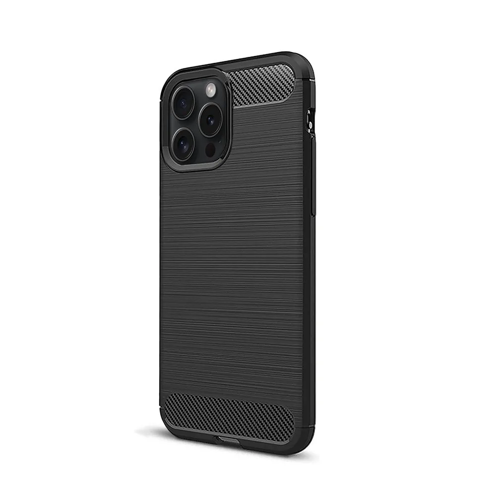 Etui do iPhone 12 Pro Max z karbonu, pancerne, czarne
