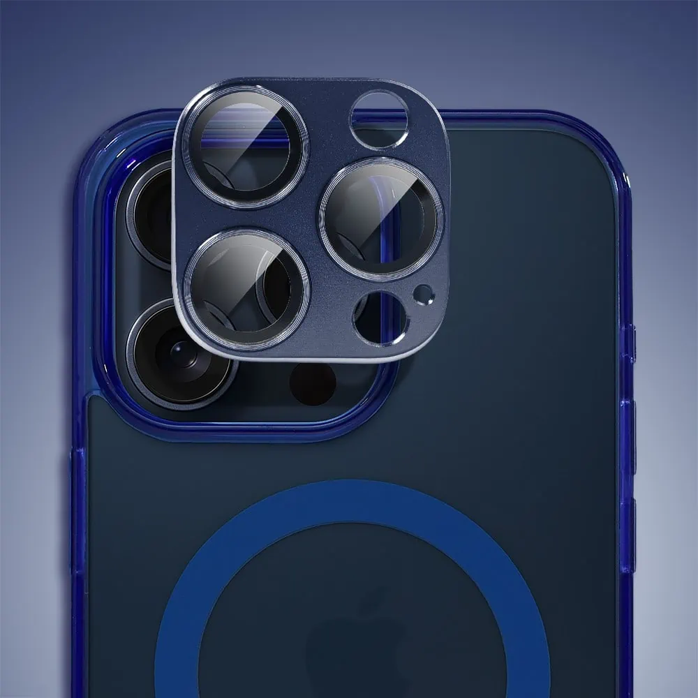 Etui do iPhone 15 Pro, Magsafe Frosted Skin, cienkie, półprzeźroczyste, granatowe