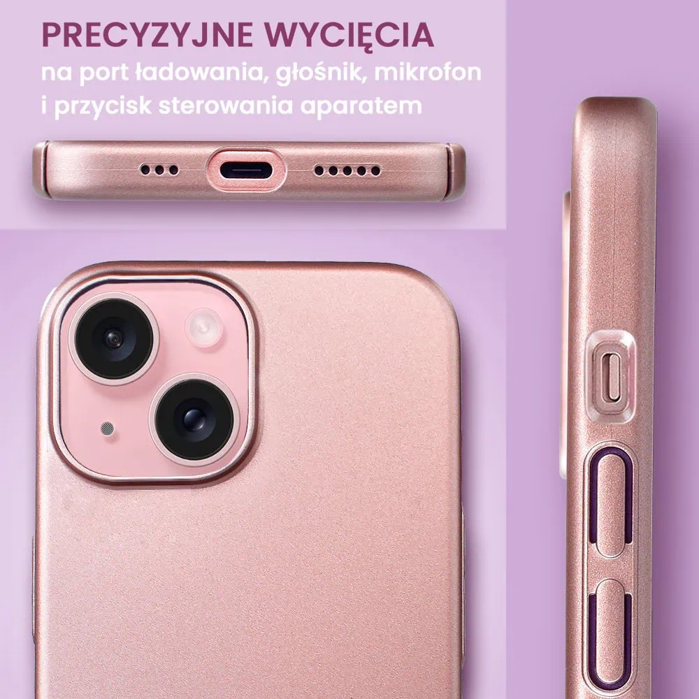 Etui do iPhone 15 Plus Skin Matt satynowe ultra cienkie, różowe (OUTLET)