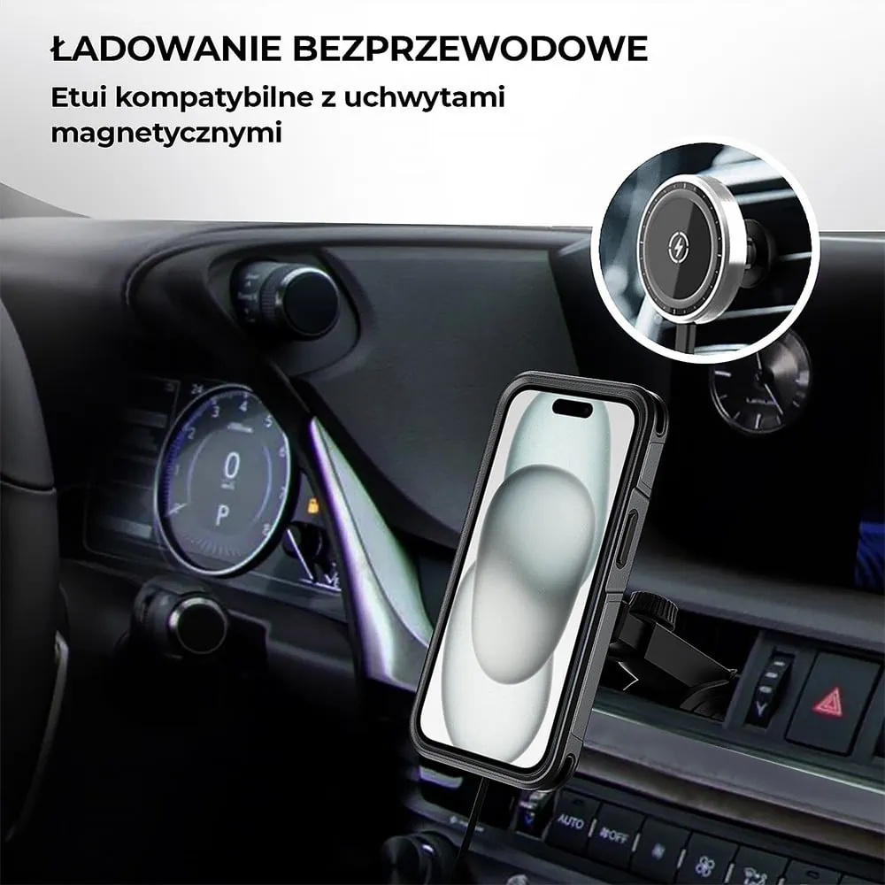 Etui do iPhone 15 Plus Smart Armor Pancerne z MagSafe, czarne