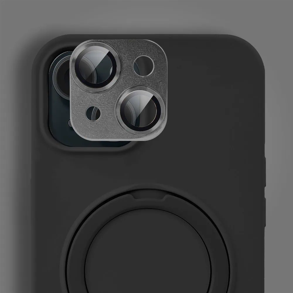 Etui do iPhone 15 Soft Silicone MagSafe Stand z podstawką, czarne