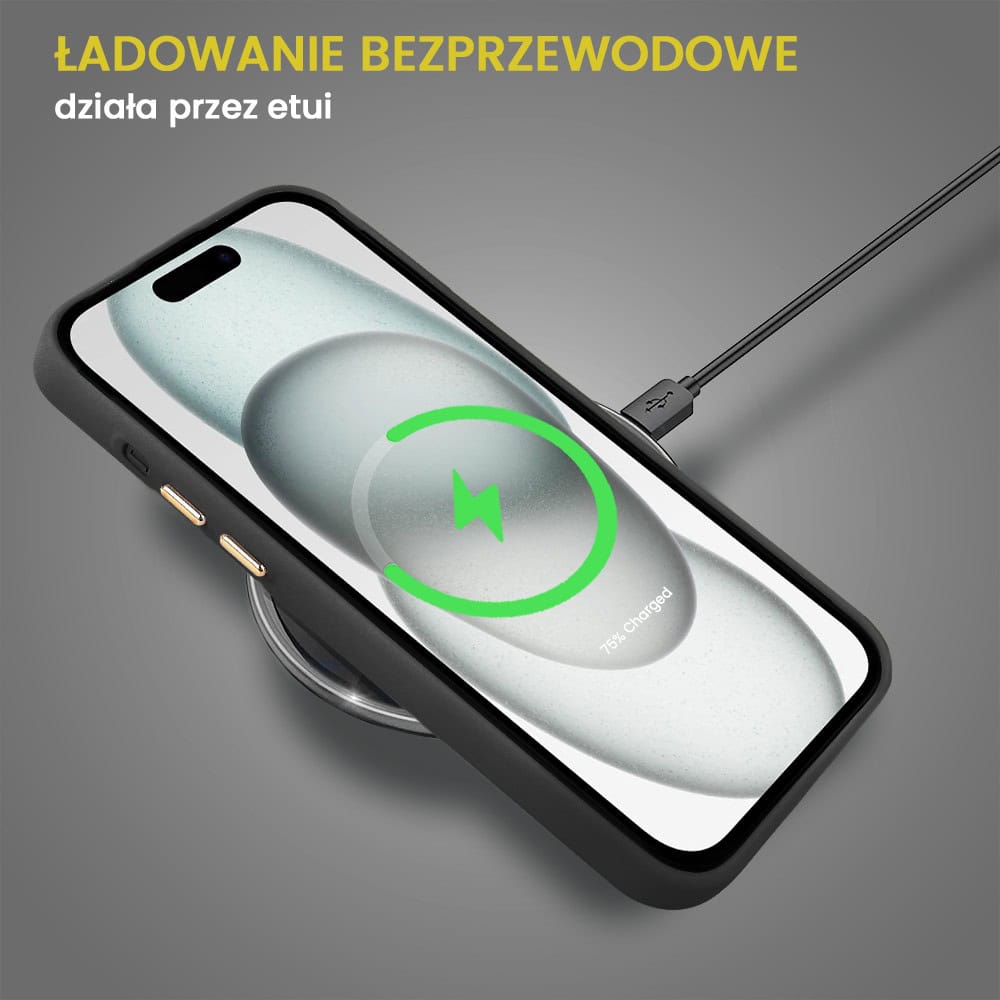Etui do iPhone 15 Soft Silicone Protect, z osłoną aparatu, czarne
