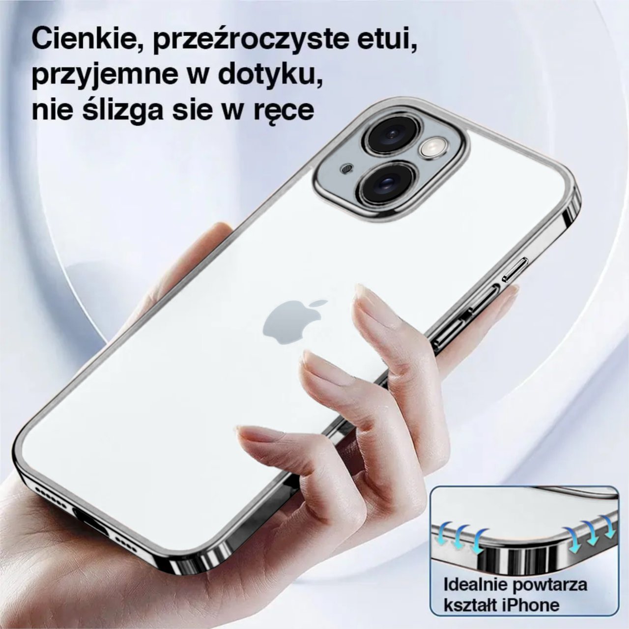 Etui do iPhone 15 Titanium Edition przeźroczyste Sulada oryginal, tytanowe