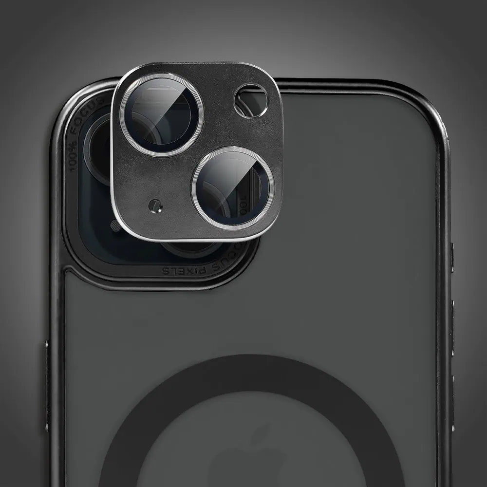 Etui do iPhone 15 cienkie, elastyczne, wzmocniona ramka, Titanium Finish, czarne