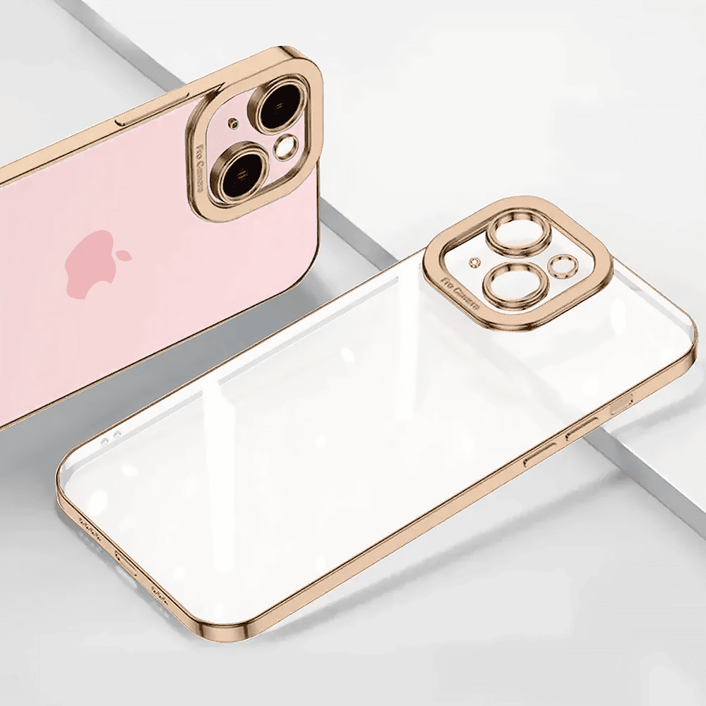 Etui do iPhone 15 Plus Camera High PRO z osłoną kamery, czerwone złoto