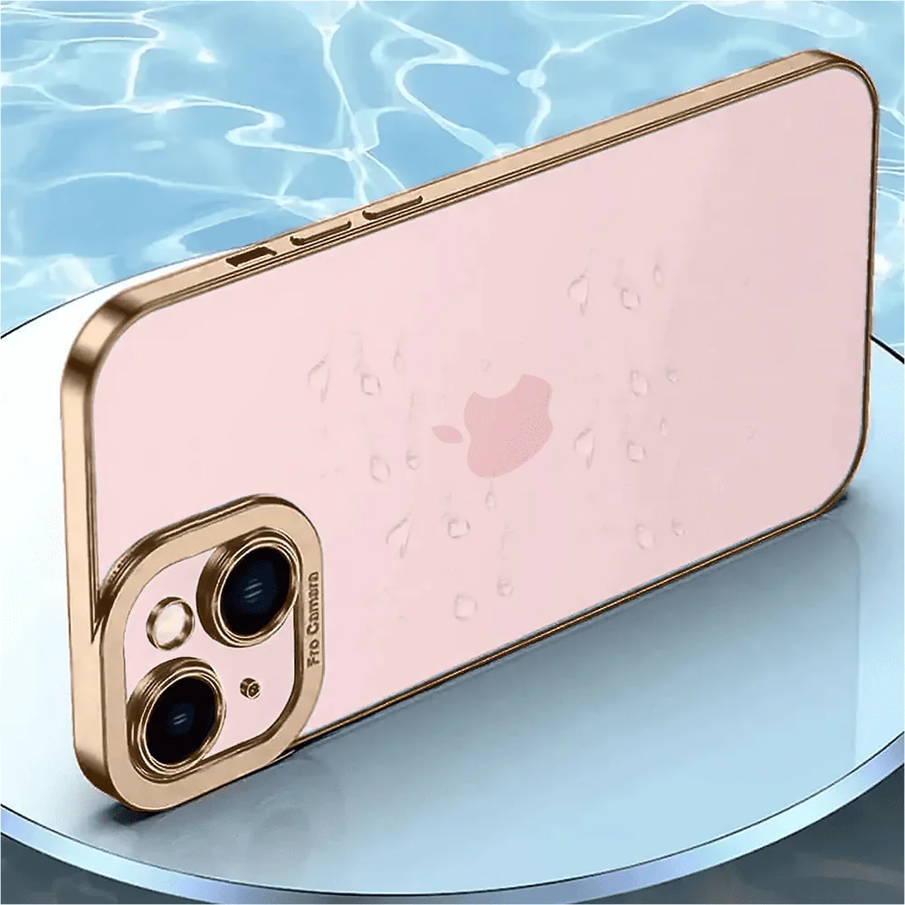 Etui do iPhone 15 Plus Camera High PRO z osłoną kamery, czerwone złoto