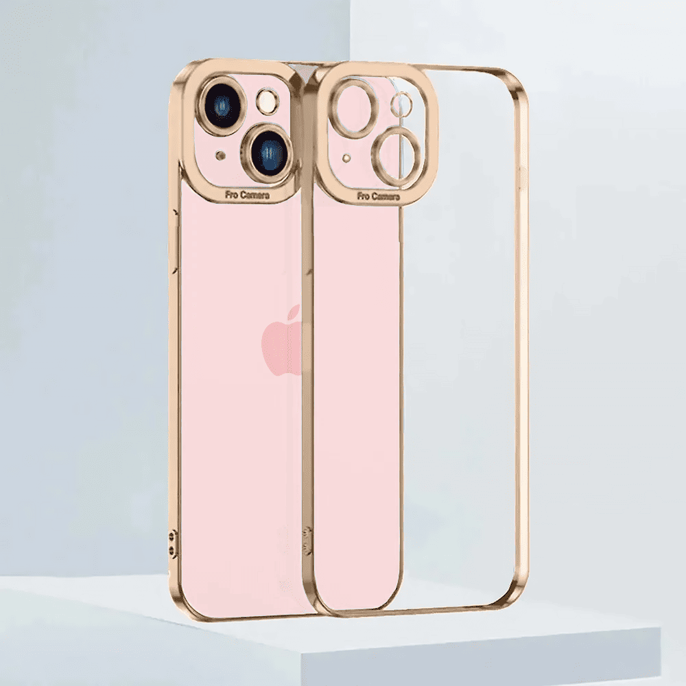 Etui do iPhone 15 Plus Camera High PRO z osłoną kamery, czerwone złoto