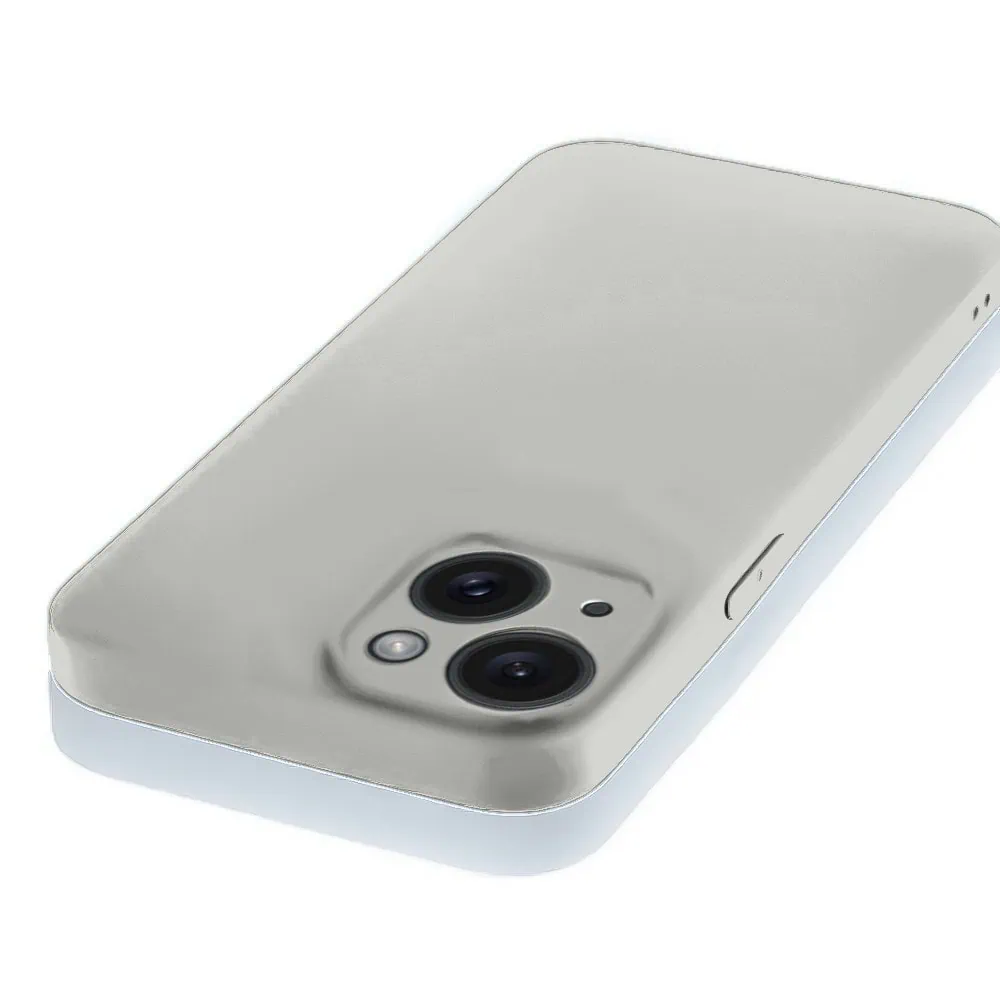 Etui do iPhone 15 Plus silikonowe z mikrofibrą soft touch z osłoną na aparat, vintage beż