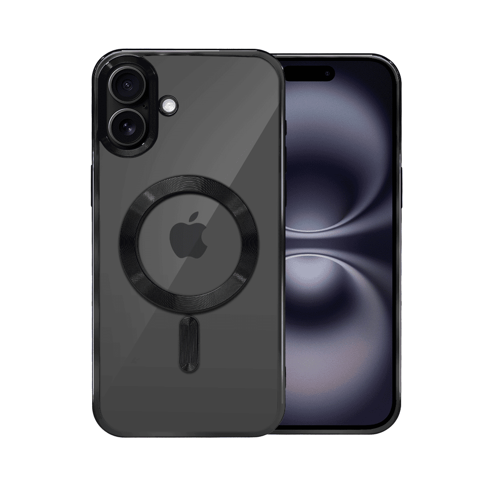 Etui do iPhone 16 MagSafe Luxury, przeźroczyste, czarne