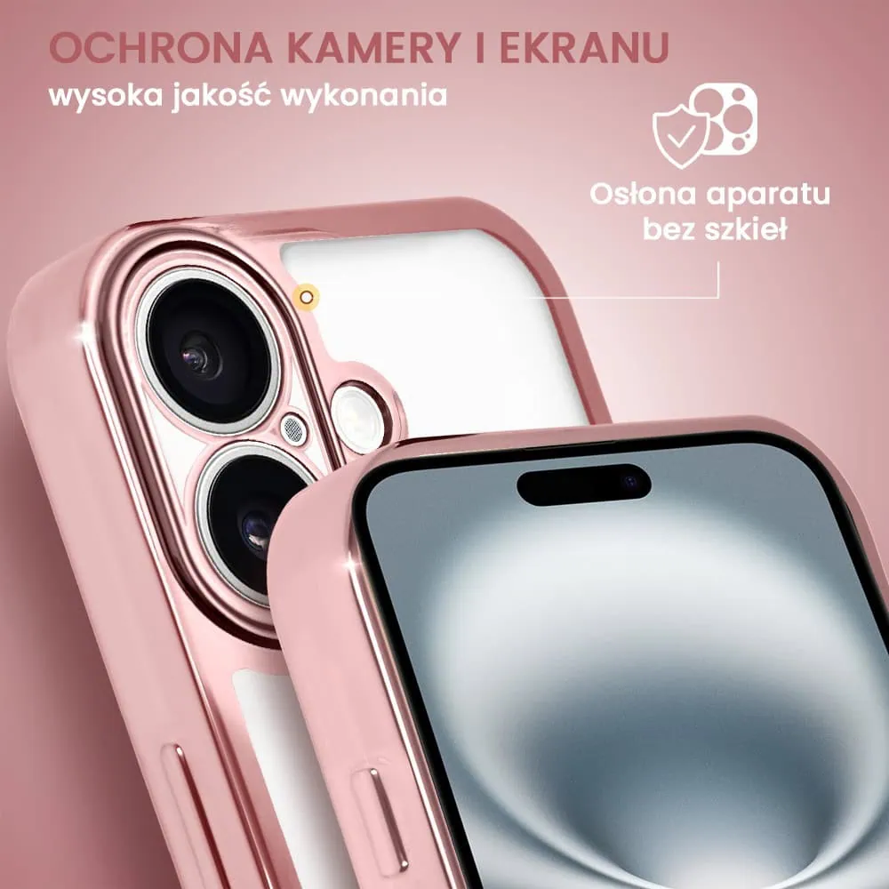 Etui do iPhone 16 Plus Magsafe Slim Crossbody, jak torebka, różowe (OUTLET)