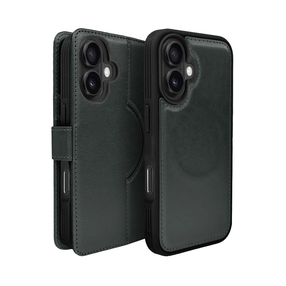 Etui do iPhone 16 3w1 Magsafe Double Book, zestaw etui oraz kabura z podstawką, czarne