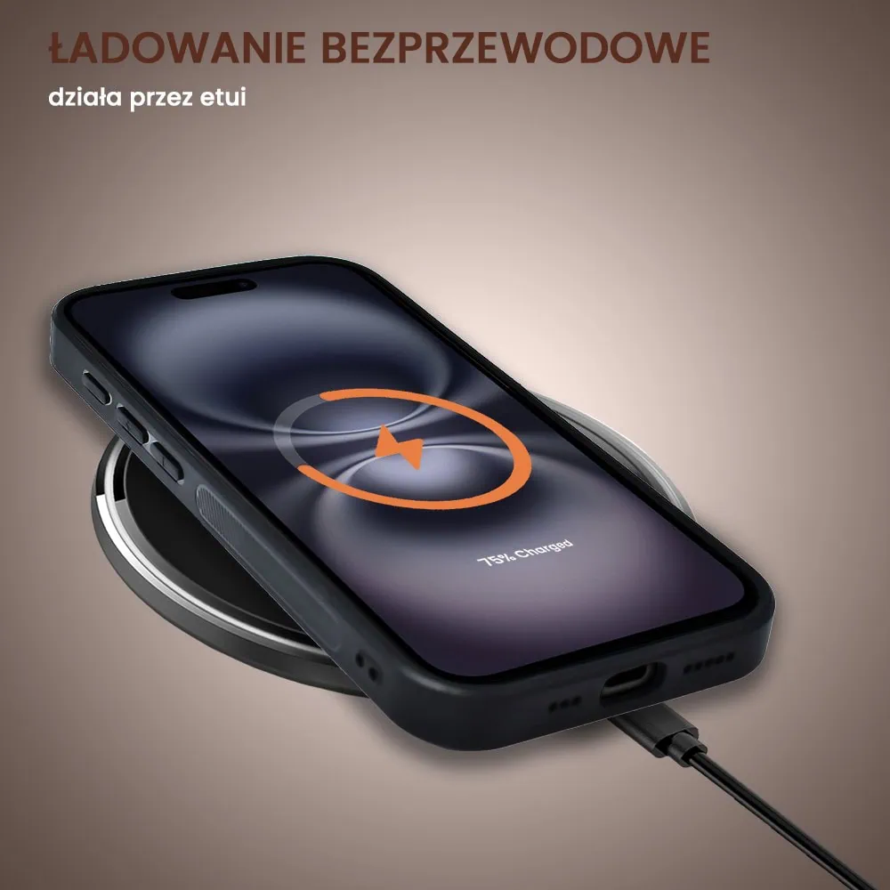 Etui do iPhone 16 Alcantara Magsafe Cover, przyjemne w dotyku, brązowe