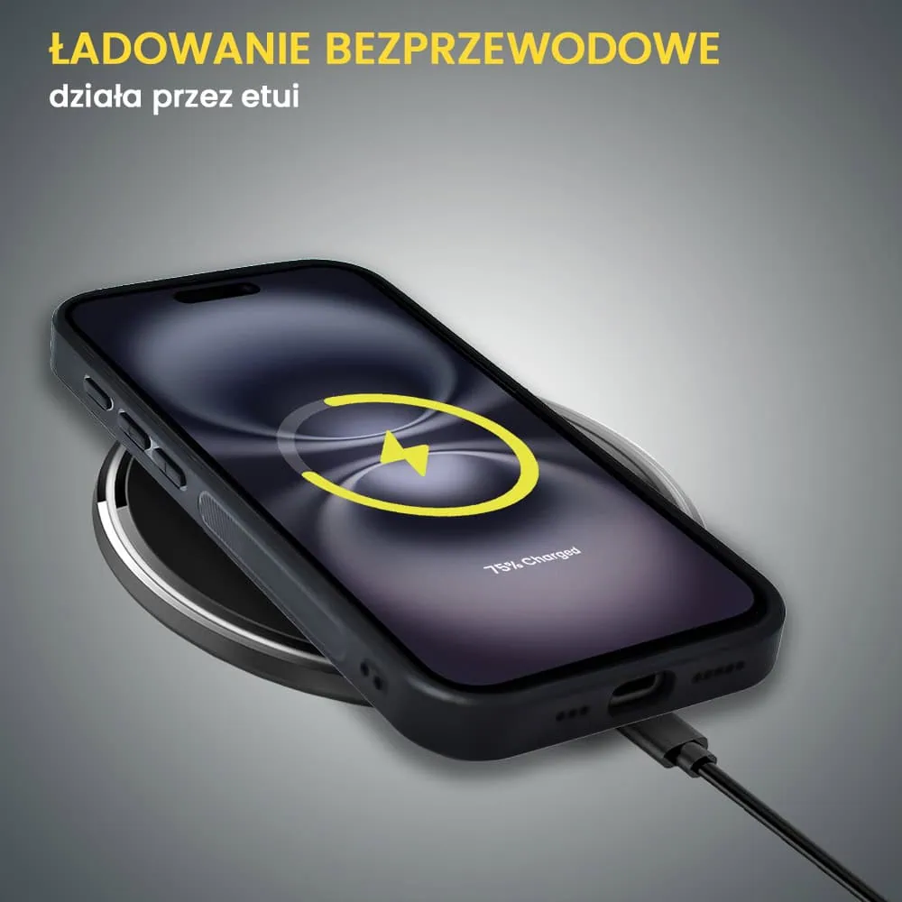 Etui do iPhone 16 Alcantara Magsafe Cover, przyjemne w dotyku, czarne