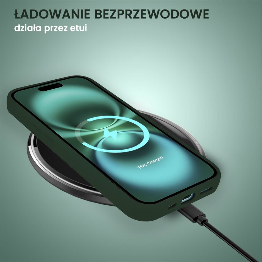 Etui do iPhone 16 Arctic Stand, półprzeźroczyste, z osłoną aparatu i podstawką, zielone