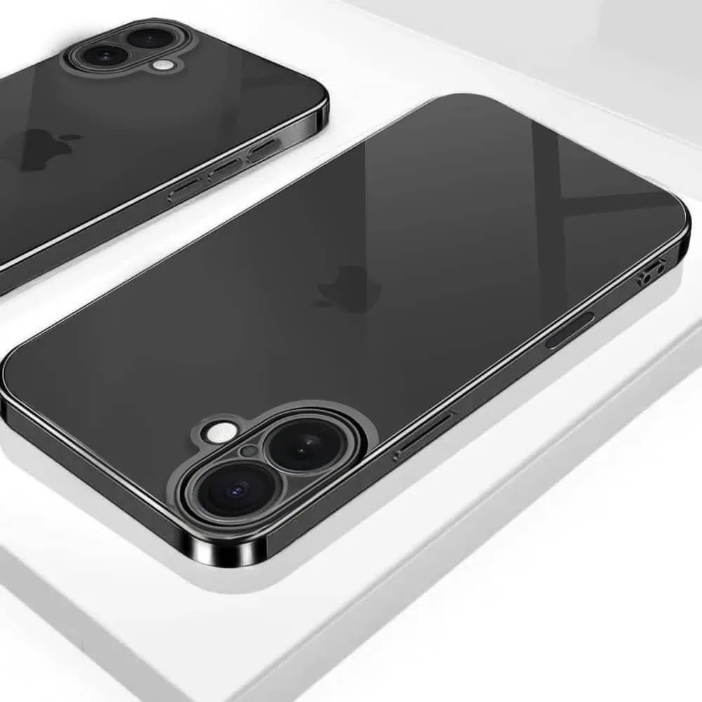 Etui do iPhone 16 Black Edition przeźroczyste Sulada oryginal, czarne