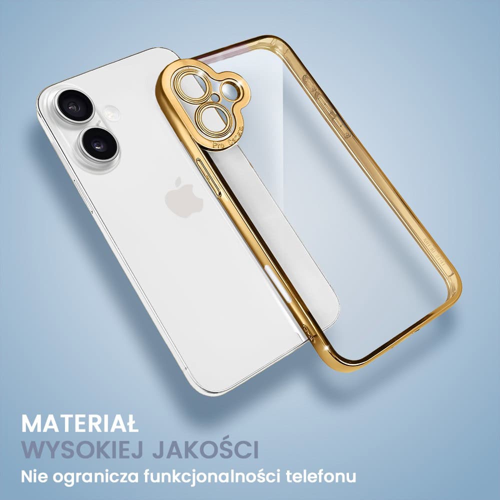 Etui do iPhone 16 Camera High PRO z osłoną kamery, czerwone złoto