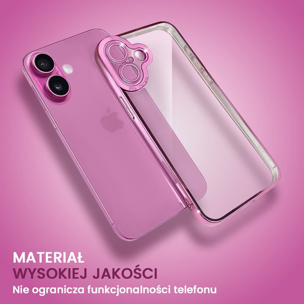 Etui do iPhone 16 Camera High PRO z osłoną kamery, różowe złoto