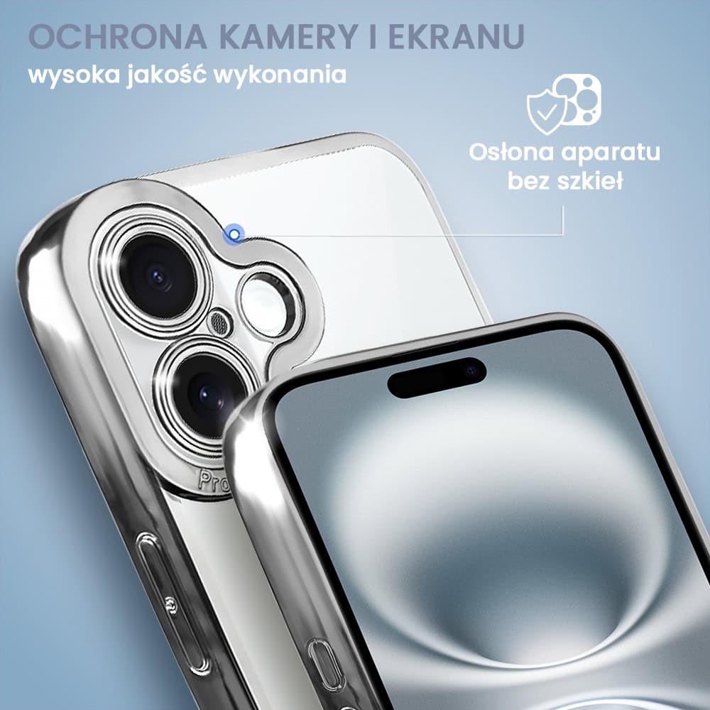 etui do iphone 16 camera high pro z osłoną kamery, różowe złoto (kopia)
