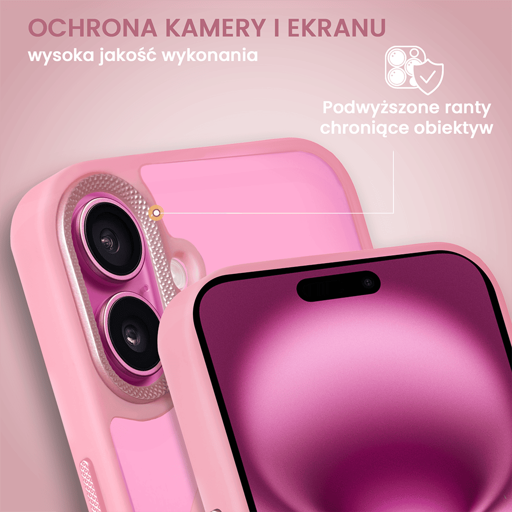 Etui do iPhone 16 Color Flush Frame z MagSafe, różowe