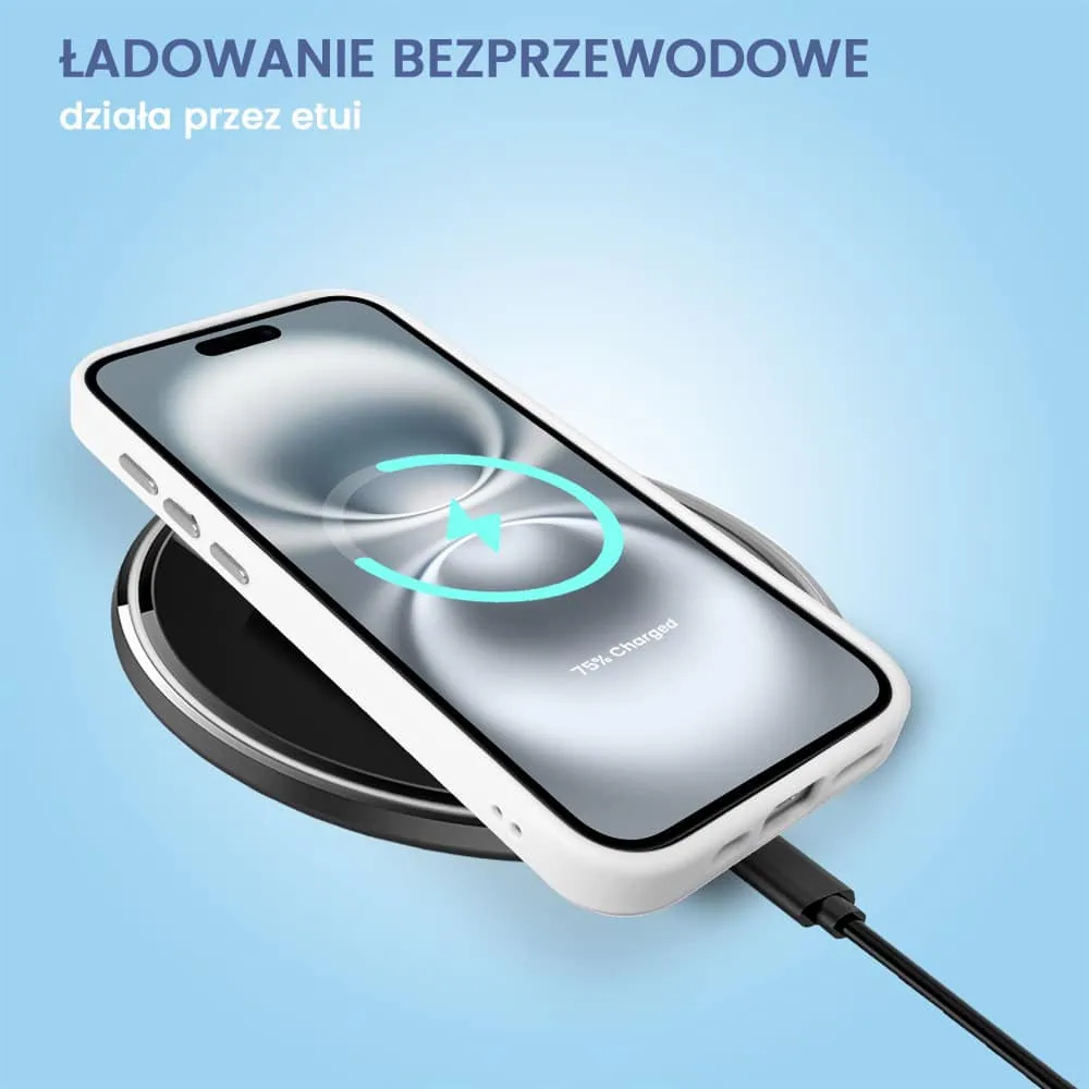 Etui do iPhone 16 Plus Color Flush z Magsafe, z osłoną aparatu, białe (OUTLET)