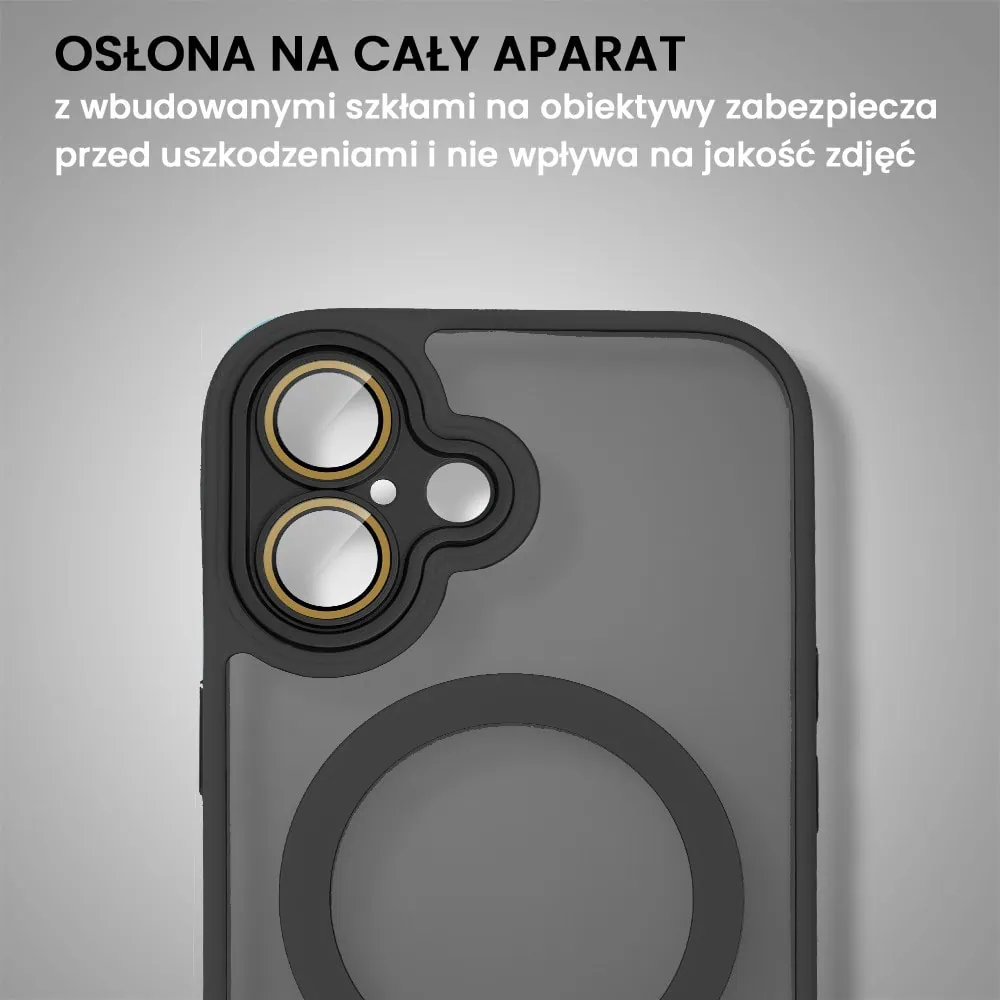 Etui do iPhone 16 Color Flush z Magsafe, z osłoną aparatu, czarne