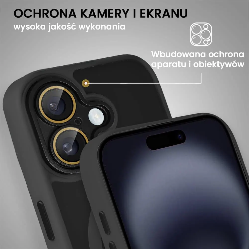 Etui do iPhone 16 Color Flush z Magsafe, z osłoną aparatu, czarne