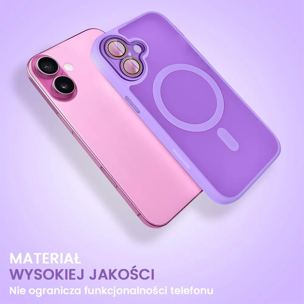 Etui do iPhone 16 Plus Color Flush z Magsafe, z osłoną aparatu, fioletowe
