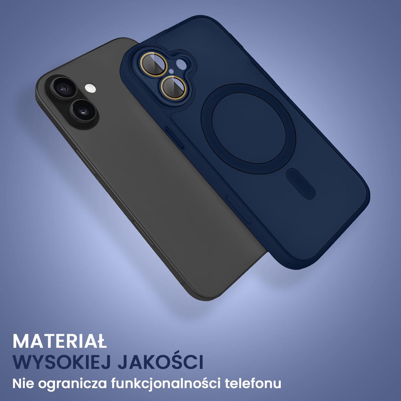 Etui do iPhone 16 Plus Color Flush z Magsafe, z osłoną aparatu, granatowe