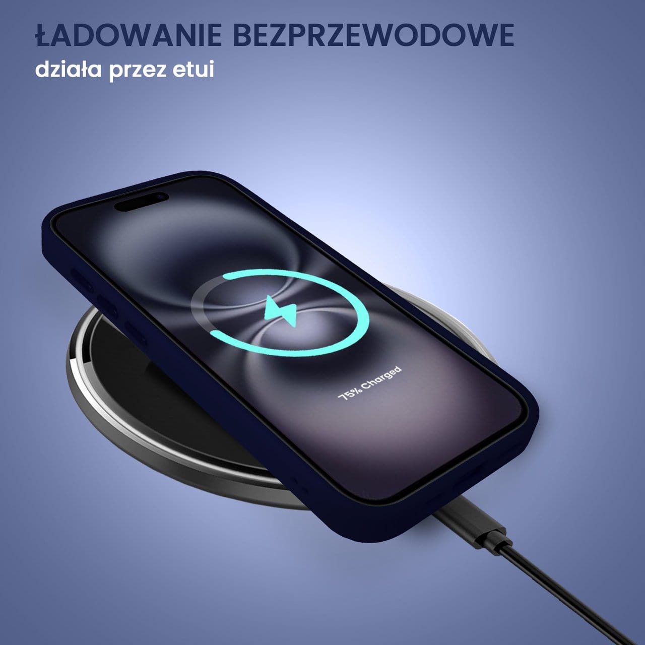 Etui do iPhone 16 Plus Color Flush z Magsafe, z osłoną aparatu, granatowe