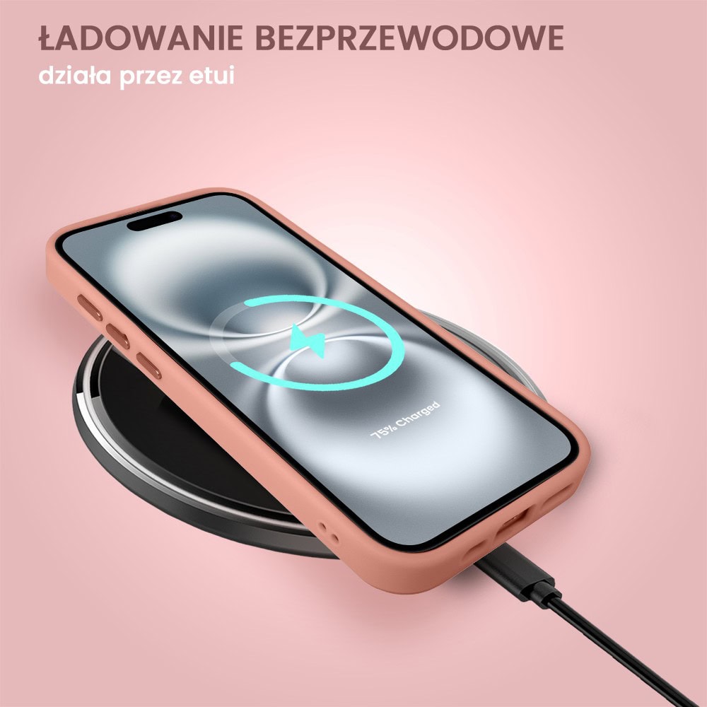 Etui do iPhone 16 Plus Color Flush z Magsafe, z osłoną aparatu, różowe