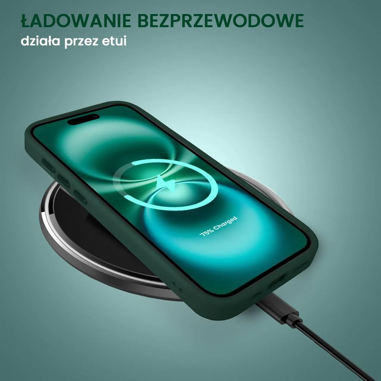 Etui do iPhone 16 Color Flush z MagSafe, z osłoną aparatu, zielone (OUTLET)