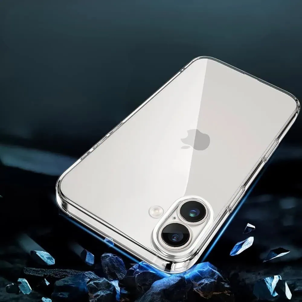Etui do iPhone 16 Crystal Cam, ochrona kamery, przeźroczyste, transparentne