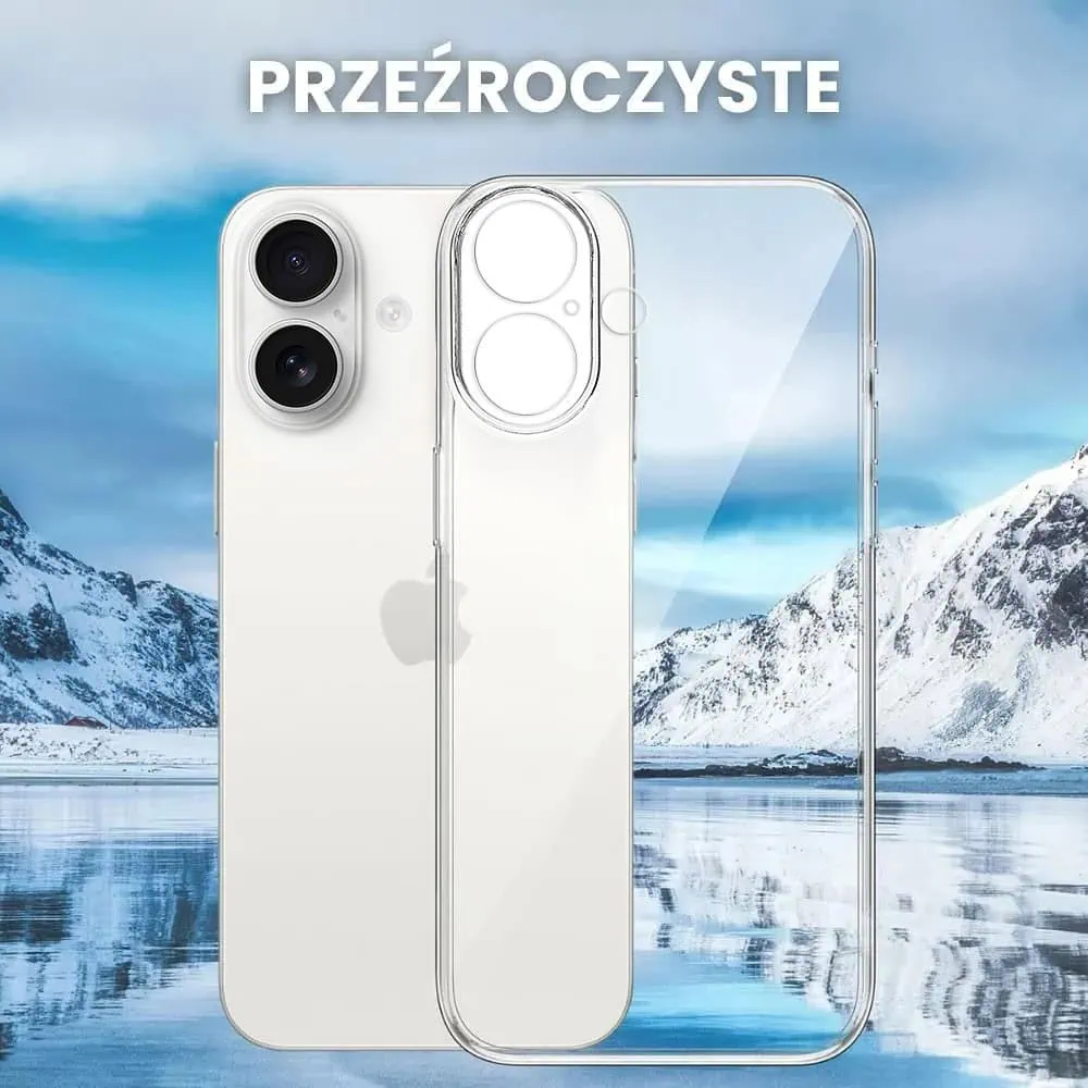 Etui do iPhone 16 Crystal Cam, ochrona kamery, przeźroczyste, transparentne