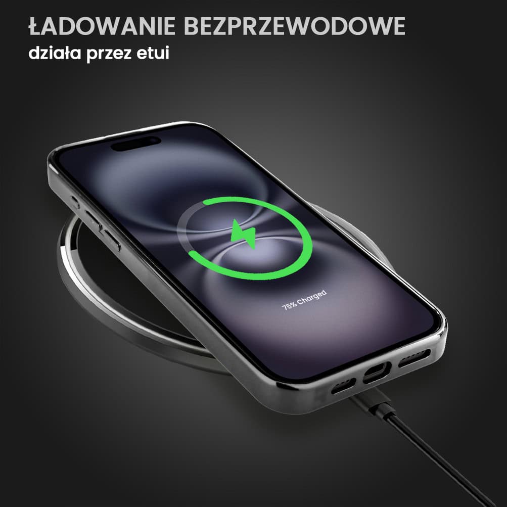 Etui do iPhone 16 Plus, Elite Glass z MagSafe, Salvador Dali, słoń, czarne