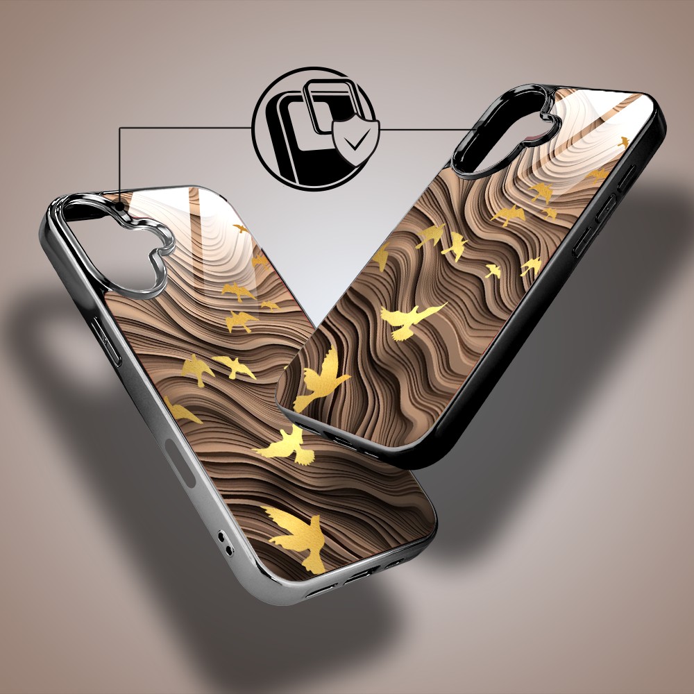 Etui do iPhone 16 Plus, Elite Glass z MagSafe, szklany tył, Zwierzęta, Piaskowa odyseja, czarne