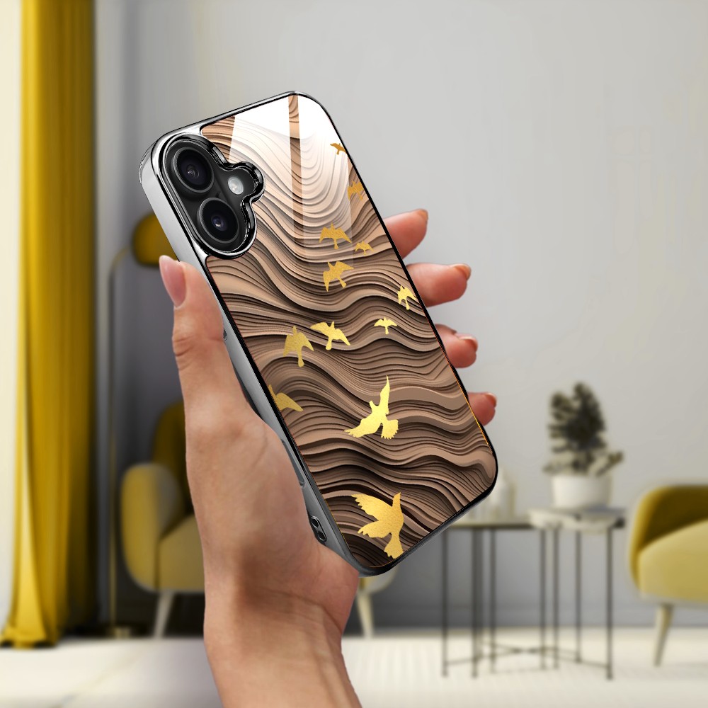 Etui do iPhone 16 Plus, Elite Glass z MagSafe, szklany tył, Zwierzęta, Piaskowa odyseja, czarne