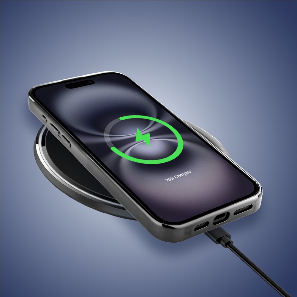 Etui do iPhone 16 Plus, Elite Glass z MagSafe, szklany tył, Kwiaty, Złote Trawy o Zmierzchu, czarne