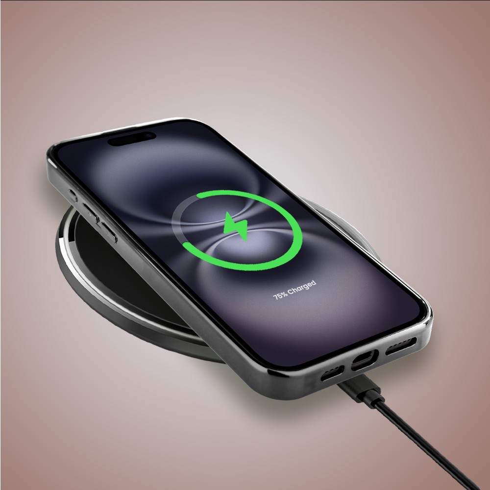 Etui do iPhone 16 Plus, Elite Glass z MagSafe, szklany tył, Zwierzęta, Taniec jaskółek, czarne