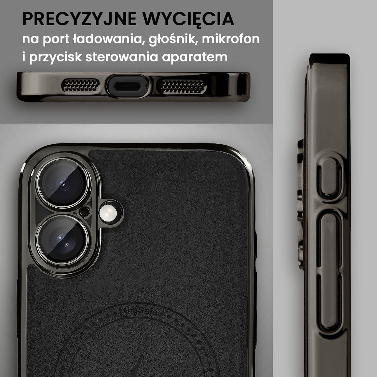Etui do iPhone 16 Elite MagSafe Leather, cienkie, czarne