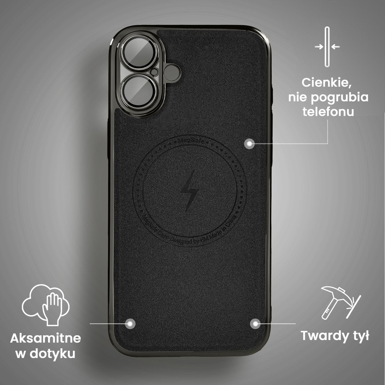 Etui do iPhone 16 Elite MagSafe Leather, cienkie, czarne